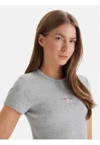 Calvin Klein Jeans Sukienka codzienna Monologo Baby LV047F241G Szary Slim Fit. Okazja: na co dzień. Kolor: szary. Materiał: bawełna. Typ sukienki: proste. Styl: casual #4