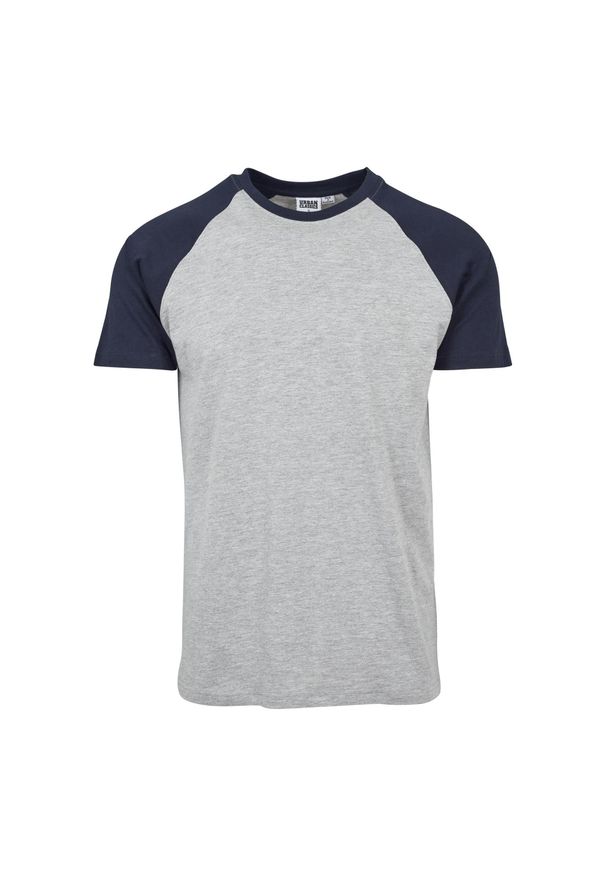 Urban Classics - T-shirt Męski Kontrastowa Raglanowa. Kolor: szary, niebieski, wielokolorowy. Długość rękawa: raglanowy rękaw