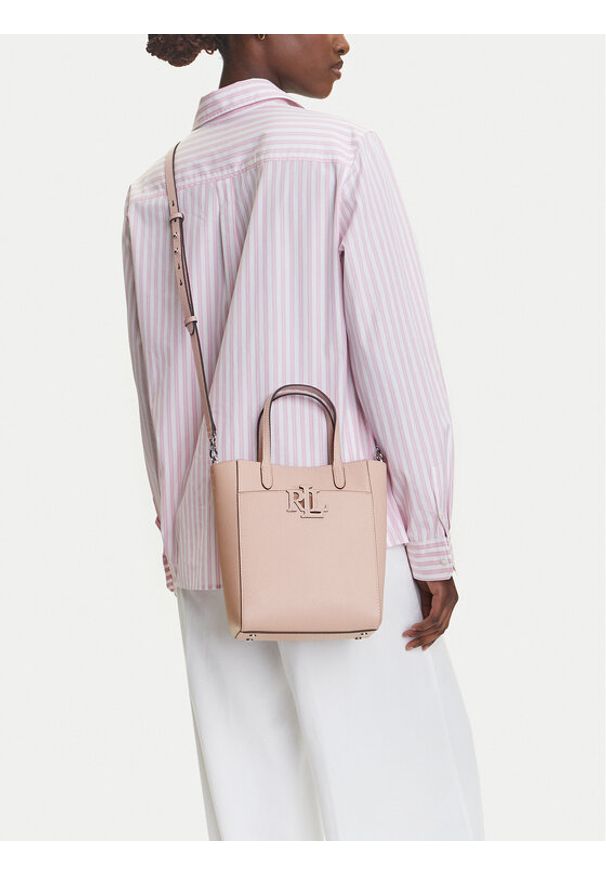 Lauren Ralph Lauren - LAUREN RALPH LAUREN Torebka Cameryn 431966760004 Różowy. Kolor: różowy. Materiał: skórzane