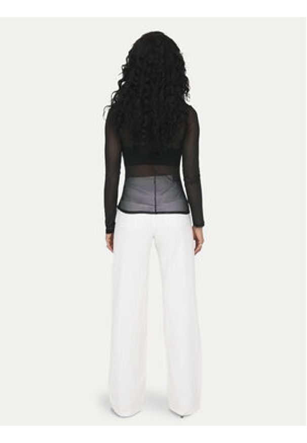 JDY Bluzka Elsa 15303787 Czarny Slim Fit. Kolor: czarny. Materiał: syntetyk