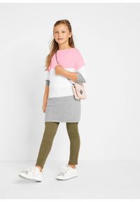 bonprix - Długi sweter. Typ kołnierza: kołnierzyk stójkowy. Kolor: różowy. Długość: długie #3