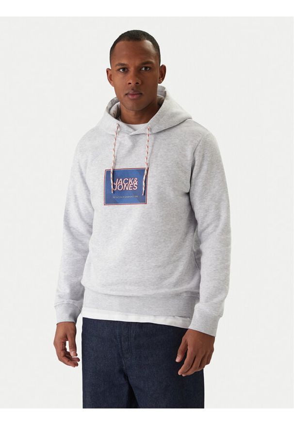 Jack & Jones Bluza Rain 12288098 Szary Regular Fit. Kolor: szary. Materiał: syntetyk