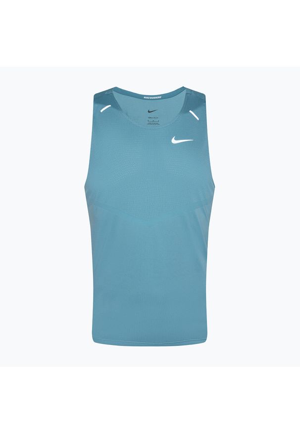 Tank top do biegania męski Nike Dri-Fit Rise 365. Kolor: niebieski. Technologia: Dri-Fit (Nike)