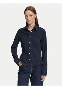 Guess Jeans Koszula W6YH11 W2835 Granatowy Slim Fit. Kolor: niebieski. Materiał: bawełna #1