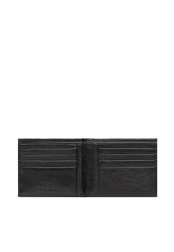 Guess Duży Portfel Męski Scala Slg SMSCLA LEA27 Czarny. Kolor: czarny. Materiał: skóra