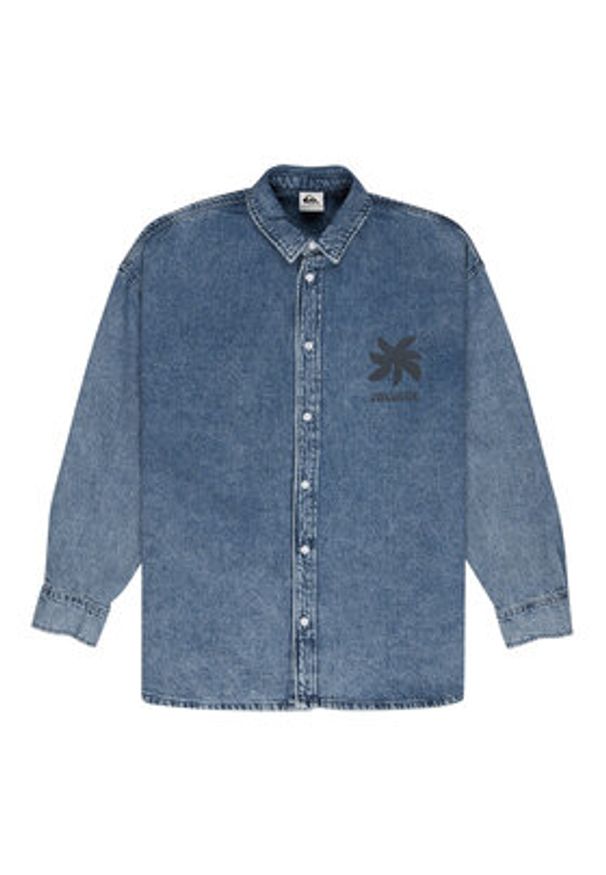 Quiksilver Koszula jeansowa Rahmat EQWWT03150 Niebieski Regular Fit. Kolor: niebieski. Materiał: bawełna