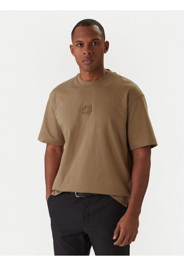 BOSS T-Shirt C-Tames 36 50555106 Khaki Relaxed Fit. Kolor: brązowy. Materiał: bawełna