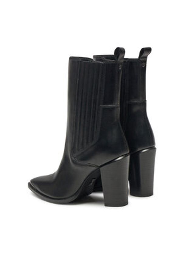 Bronx Botki New-Americana 34322-A Czarny. Kolor: czarny. Materiał: skóra