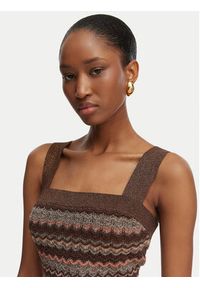 Marciano Guess Top G6GR15 Z0643 Brązowy Regular Fit. Kolor: brązowy. Materiał: syntetyk #5