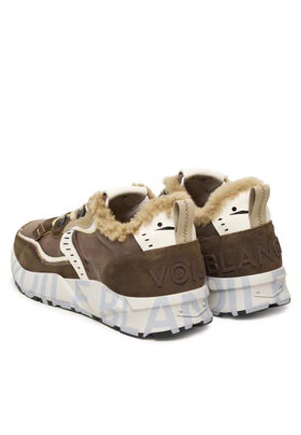 Voile Blanche Sneakersy Club 01 FUR. 2019471-02 Brązowy. Kolor: brązowy. Materiał: skóra, zamsz