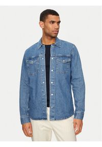 Pepe Jeans Koszula jeansowa PM308584 Niebieski Regular Fit. Kolor: niebieski. Materiał: bawełna