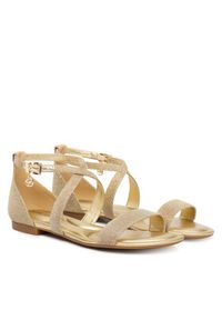 MICHAEL Michael Kors Sandały Alexa Flex Flat 40S6AXFS1D Złoty. Kolor: złoty. Materiał: skóra #3
