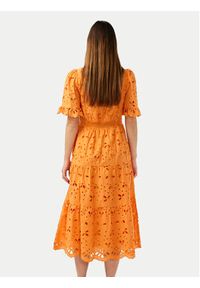 YAS Sukienka codzienna Kanikka 26033530 Pomarańczowy Regular Fit. Okazja: na co dzień. Kolor: pomarańczowy. Materiał: bawełna. Typ sukienki: proste. Styl: casual #3