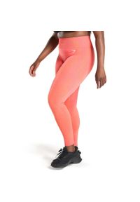 GYM SHARK - Legginsy treningowe damskie Gymshark Vital Seamless. Kolor: pomarańczowy