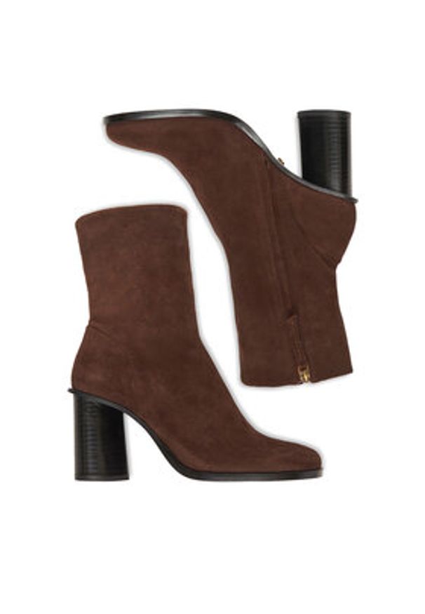 Gino Rossi Botki EO-ZOYA-121046S Brązowy. Kolor: brązowy. Materiał: zamsz, skóra