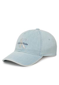 Calvin Klein Jeans Czapka z daszkiem Monologo LV04G5007G Niebieski. Kolor: niebieski. Materiał: bawełna, materiał