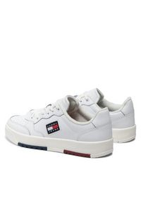Tommy Jeans Sneakersy Basket Leather EM0EM00899 Biały. Kolor: biały. Materiał: skóra