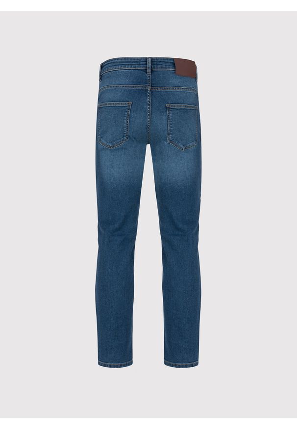 Pako Lorente - PAKO LORENTE - Granatowe spodnie męskie jeans. Okazja: na co dzień. Kolor: niebieski. Materiał: jeans. Styl: casual, klasyczny
