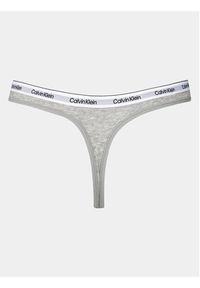 Calvin Klein Underwear Stringi 000QD5043E Szary. Kolor: szary. Materiał: bawełna