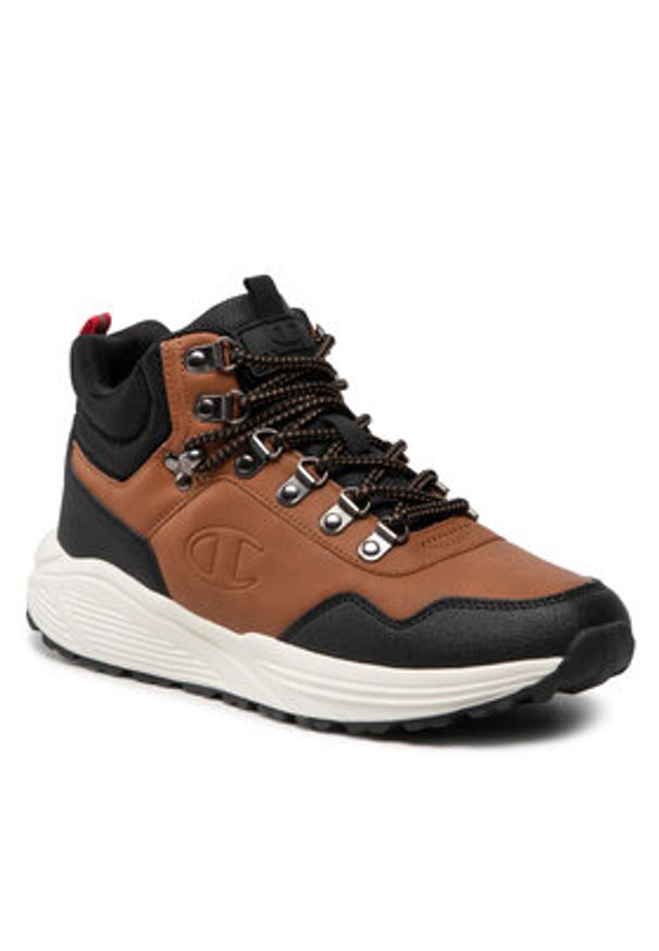 Champion Sneakersy Climb Rx Mid S21924-CHA-MS053 Brązowy. Kolor: brązowy. Materiał: skóra