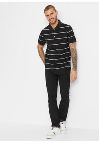 bonprix - Koszulka polo z bawełnianej piki (2 szt.). Typ kołnierza: polo. Kolor: czarny. Materiał: bawełna #2