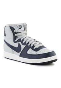 Buty Nike Terminator High FB1832-001 białe. Okazja: na co dzień. Kolor: biały. Materiał: guma, skóra. Szerokość cholewki: normalna. Sport: koszykówka