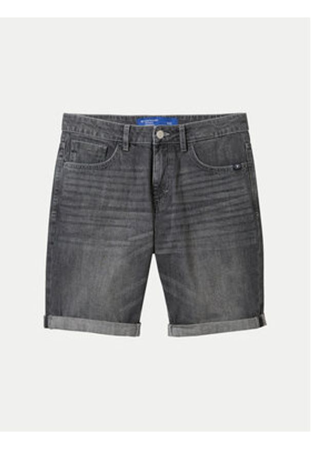 Tom Tailor Szorty jeansowe 1040194 Szary Regular Fit. Kolor: szary. Materiał: bawełna