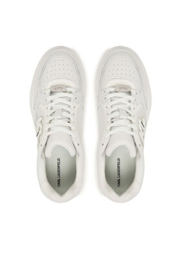 Karl Lagerfeld - KARL LAGERFELD Sneakersy KL63025 Biały. Kolor: biały. Materiał: skóra