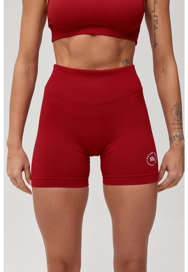ROUGH RADICAL - Damskie spodenki bezszwowe Rough Radical Seamless Glow Shorts. Kolor: czerwony. Sport: fitness
