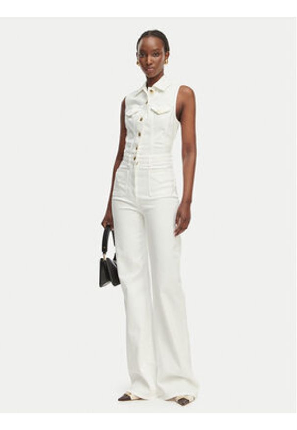 Elisabetta Franchi Kombinezon TJ-45N-61E2-V550 Biały Regular Fit. Kolor: biały. Materiał: bawełna