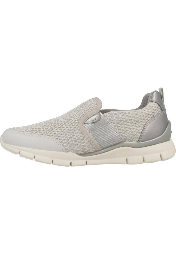 Geox - Buty GEOX J SUKIE GIRL Srebrny. Kolor: szary. Materiał: tkanina. Sport: turystyka piesza