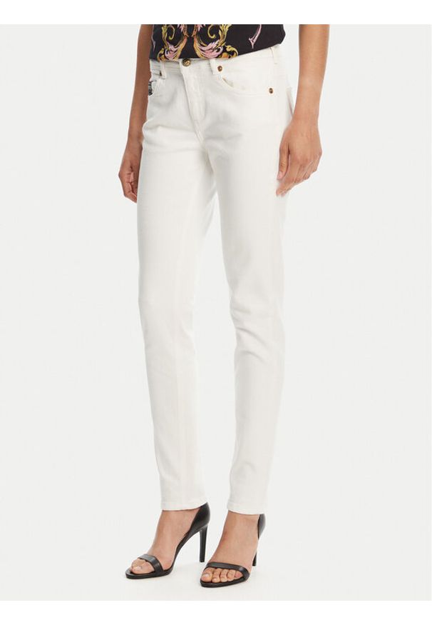 Versace Jeans Couture Jeansy 78HAB5K1 Biały Skinny Fit. Kolor: biały
