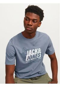 Jack & Jones - Jack&Jones T-Shirt Map 12257908 Niebieski Regular Fit. Kolor: niebieski. Materiał: bawełna #4