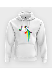 MegaKoszulki - Bluza z kapturem Rainbow vomit. Typ kołnierza: kaptur #1