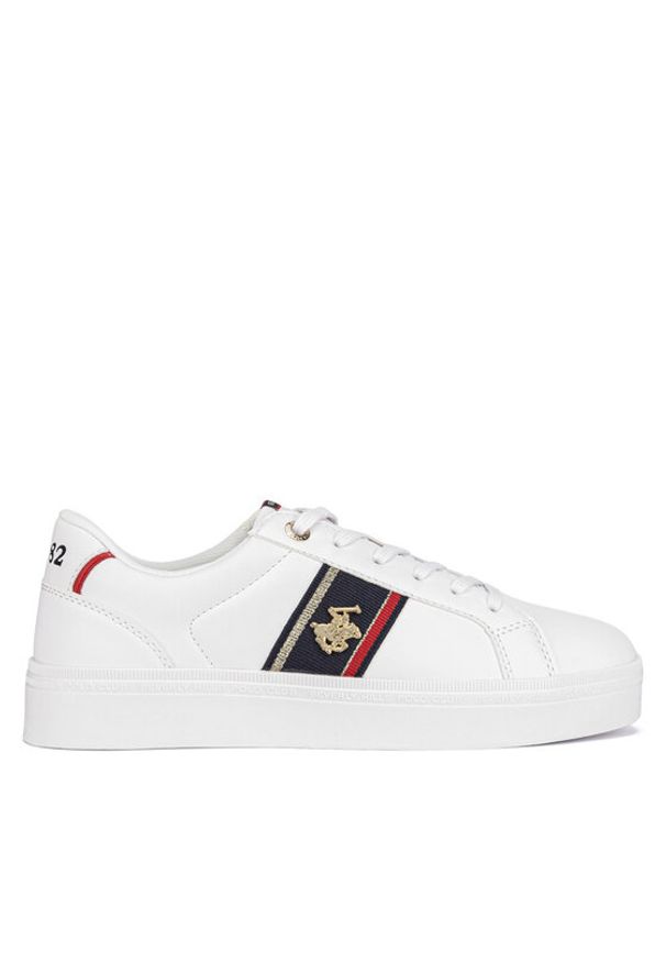 Beverly Hills Polo Club Sneakersy V12-722 Biały. Kolor: biały. Materiał: skóra