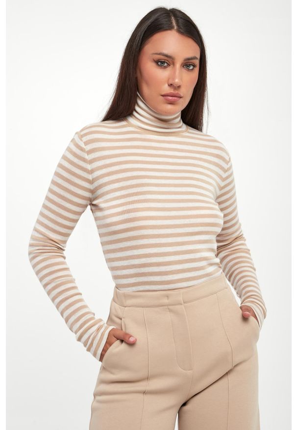 Golf damski wełniany Blasy MM. Typ kołnierza: golf. Materiał: wełna