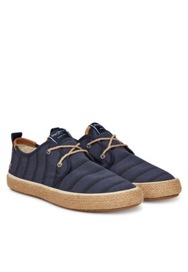 Pepe Jeans Espadryle Port Lines PMS10331 Granatowy. Kolor: niebieski. Materiał: materiał