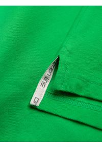Ombre Clothing - Męska koszulka polo jednokolorowa BASIC z dzianiny pique - neonowa zieleń V25 - Rozmiar: L. Okazja: na co dzień. Typ kołnierza: polo. Kolor: zielony. Materiał: dzianina. Wzór: haft, aplikacja, jednolity. Styl: sportowy, wizytowy, casual