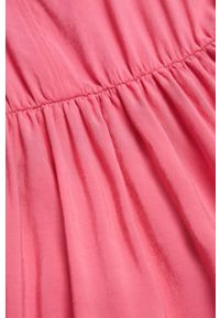 mango - Mango - Sukienka SIREN. Kolor: różowy. Materiał: włókno. Długość rękawa: krótki rękaw. Typ sukienki: rozkloszowane #7