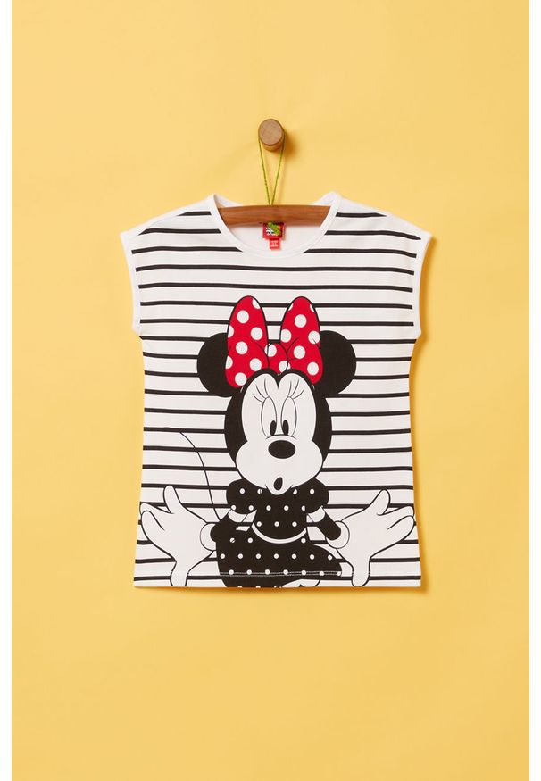 OVS - T-shirt dziecięcy x Disney 104-140 cm. Okazja: na co dzień. Kolor: biały. Materiał: bawełna, dzianina, elastan. Wzór: motyw z bajki. Styl: casual