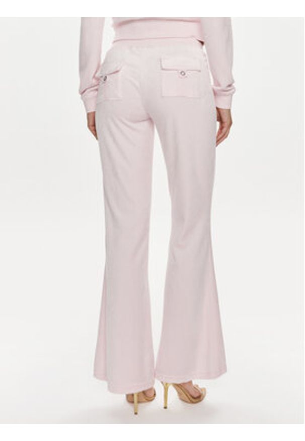 Juicy Couture Spodnie dresowe Heritage Dog JCBBJ223814 Różowy Slim Fit. Kolor: różowy. Materiał: welur, dresówka