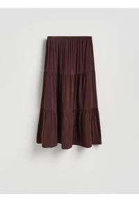 Reserved - Spódnica maxi z wiskozą - brązowy. Kolor: brązowy. Materiał: wiskoza #1