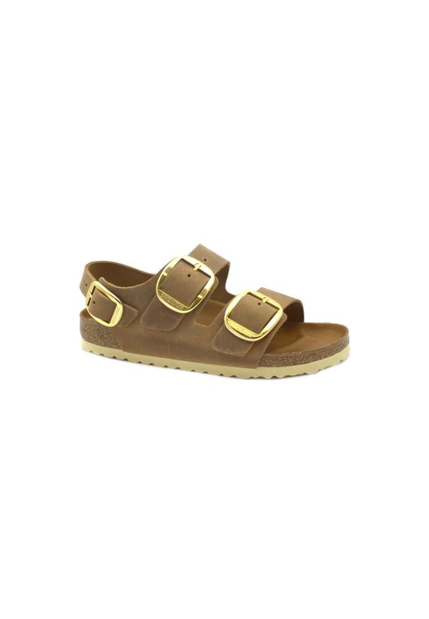 Buty do chodzenia unisex Birkenstock Milano Big Buckle. Zapięcie: klamry. Kolor: brązowy. Materiał: skóra. Sport: turystyka piesza