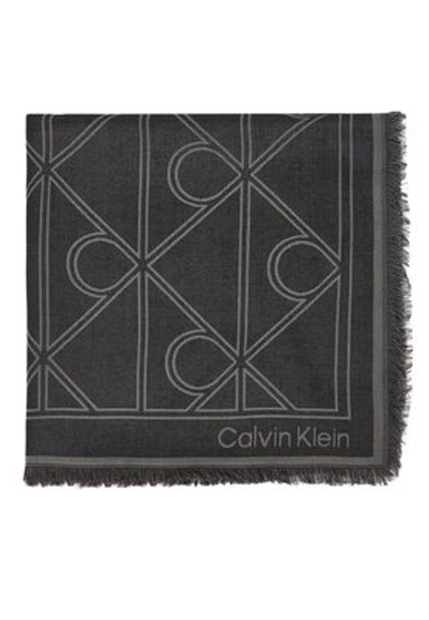 Calvin Klein Szal LV04D8062G Szary. Kolor: szary. Materiał: materiał