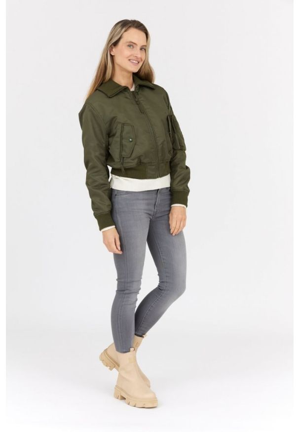 Kenzo - KENZO Zielona kurtka bomberka damska boke flower, Rozmiar XS. Kolor: zielony