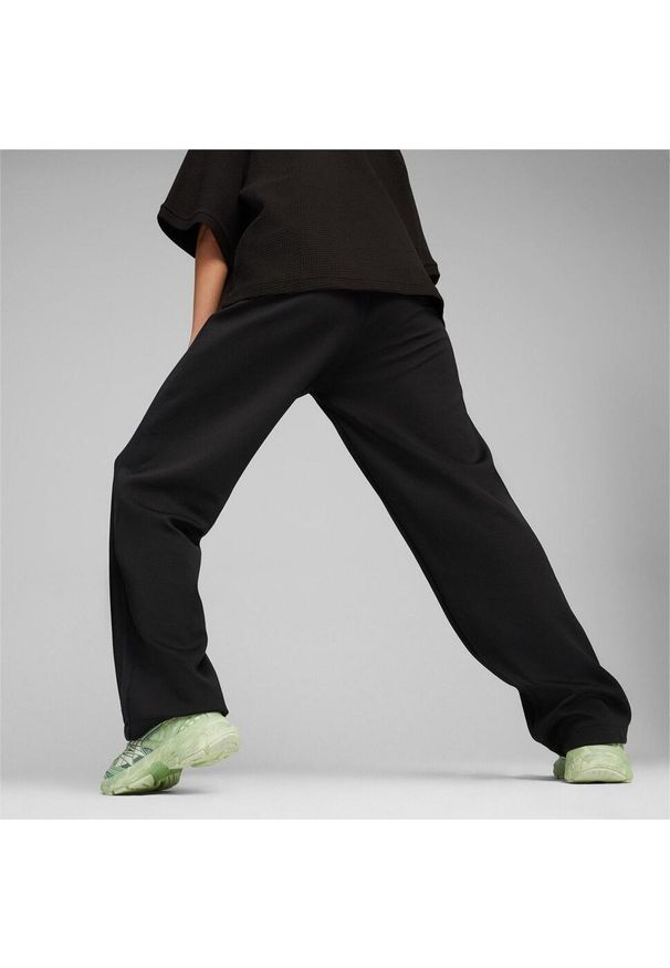 Spodnie Puma T7 High Waist Pant, Kobiety. Stan: podwyższony. Kolor: czarny. Materiał: poliester, materiał