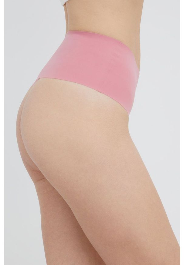 Spanx stringi modelujące kolor różowy. Kolor: różowy. Materiał: bawełna