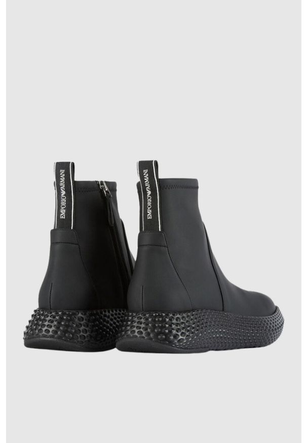 Emporio Armani - EMPORIO ARMANI Czarne botki damskie, Rozmiar 36. Kolor: czarny