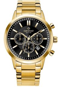 Zegarek Giewont Zegarek Męski Giewont Chronograph Sapphire Złoto Czarny GW8510-B5. Kolor: czarny, złoty, wielokolorowy #1