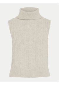 Vila Golf Beluna 14094218 Beżowy Regular Fit. Typ kołnierza: golf. Kolor: beżowy. Materiał: syntetyk #5